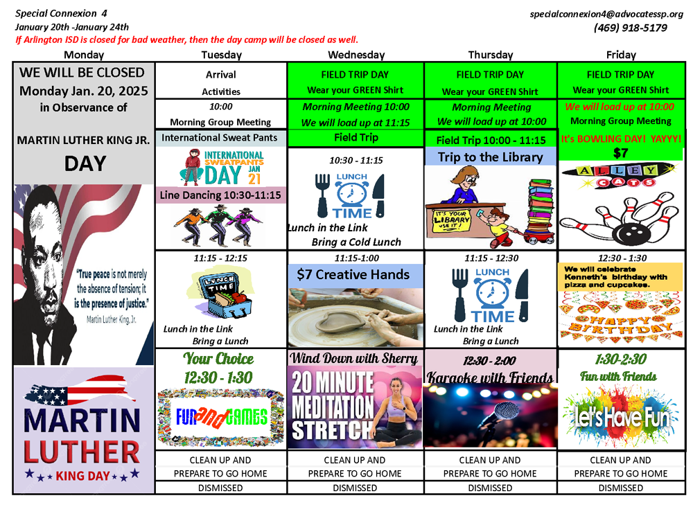 Sample Schedule<br />
