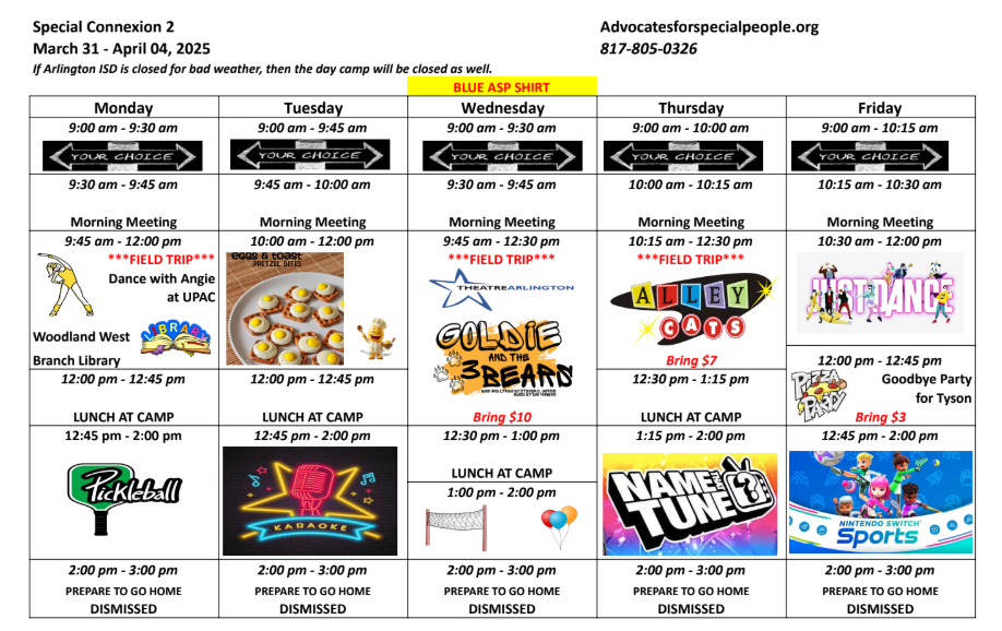 SC2 31 Sample Schedule<br />
