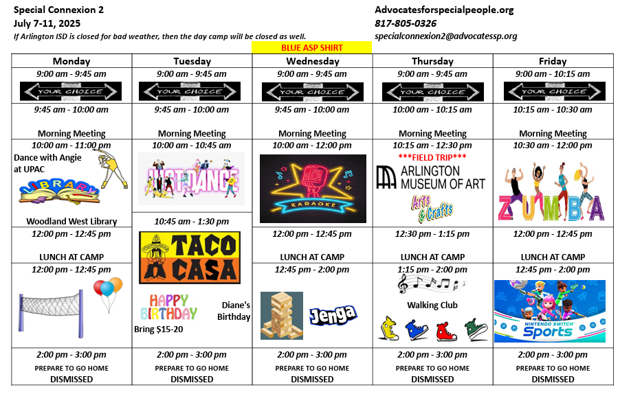 SC2 7 Sample Schedule<br />