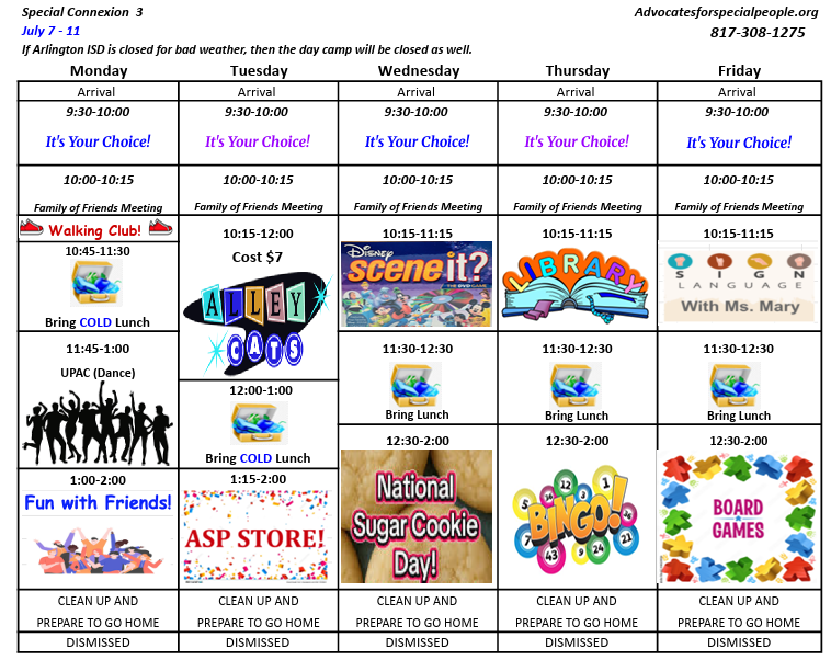 SC3 7 Sample Schedule<br />