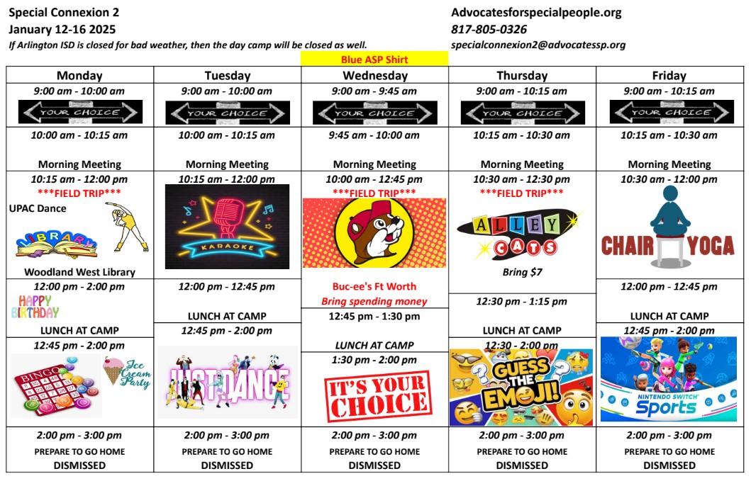 Sample Schedule<br />
