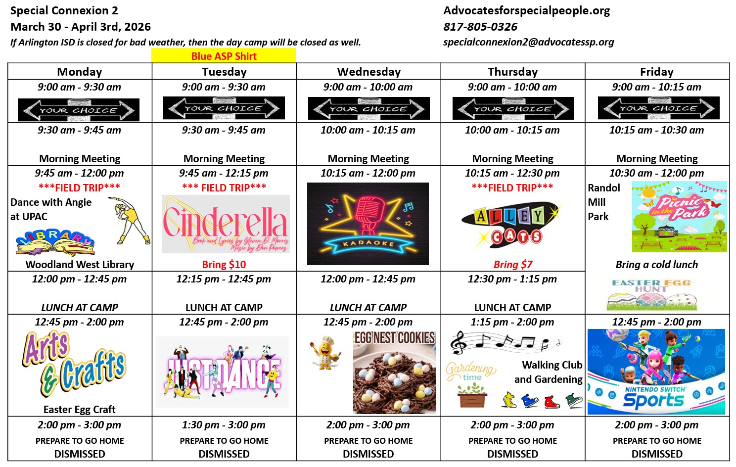 Sample Schedule<br />
