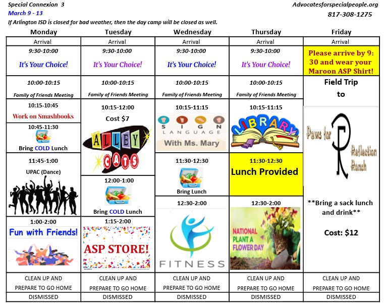 Sample Schedule<br />
