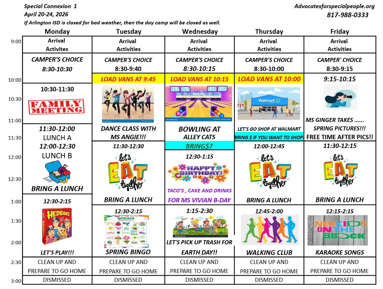 Sample Schedule<br />
