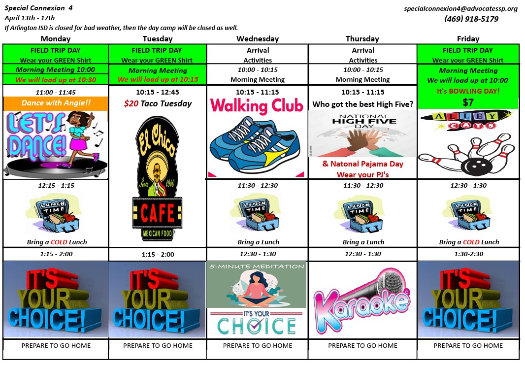 Sample Schedule<br />
