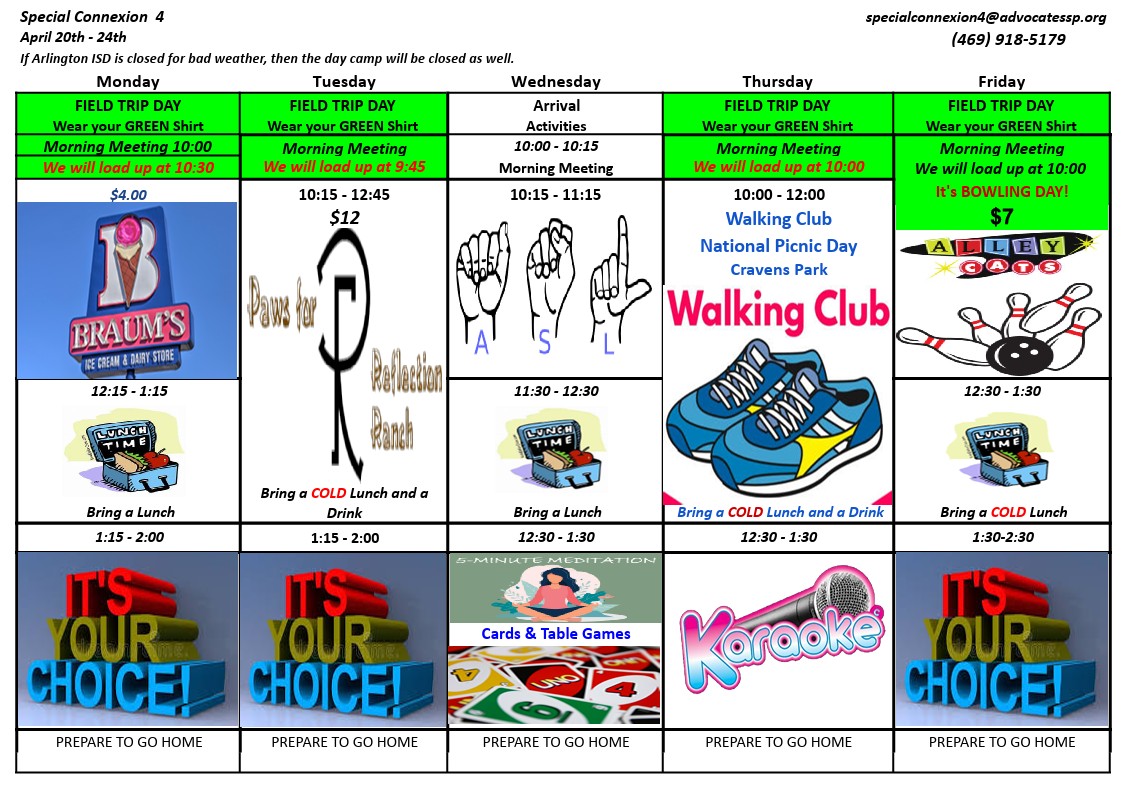 Sample Schedule<br />

