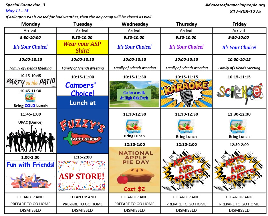 Sample Schedule<br />
