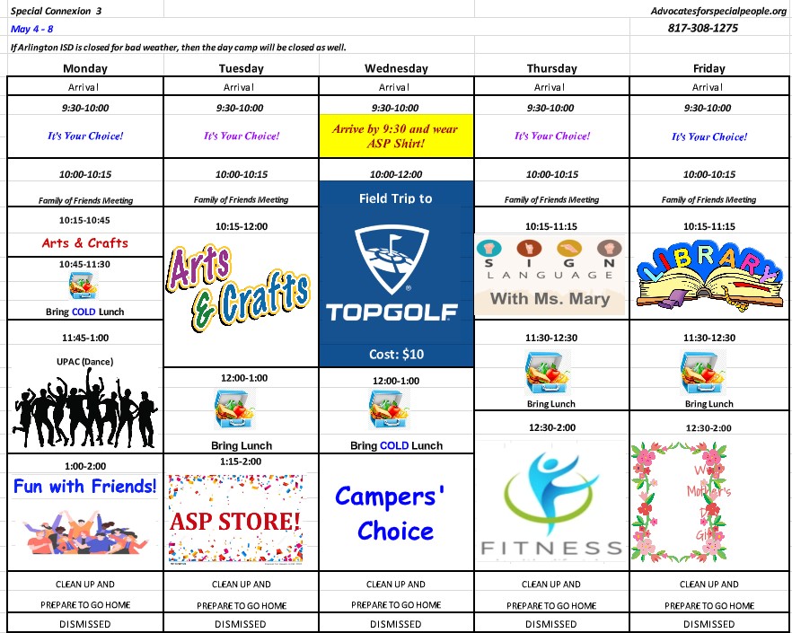 Sample Schedule<br />
