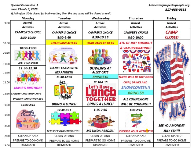 Sample Schedule<br />
