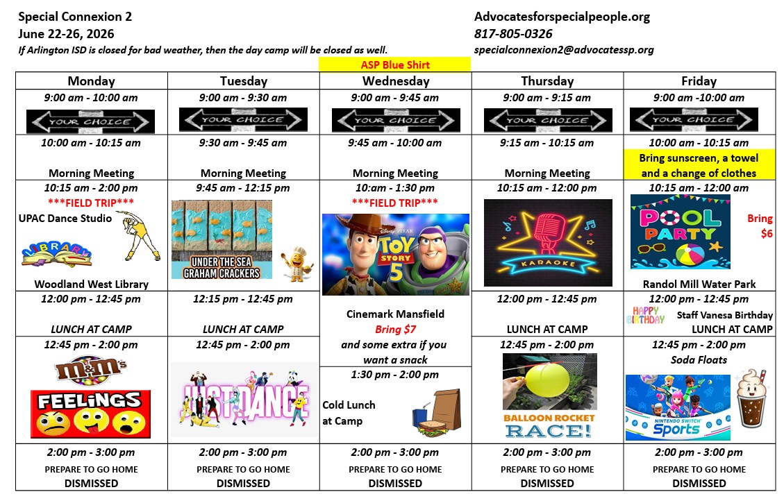 Sample Schedule<br />
