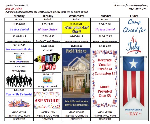 Sample Schedule<br />
