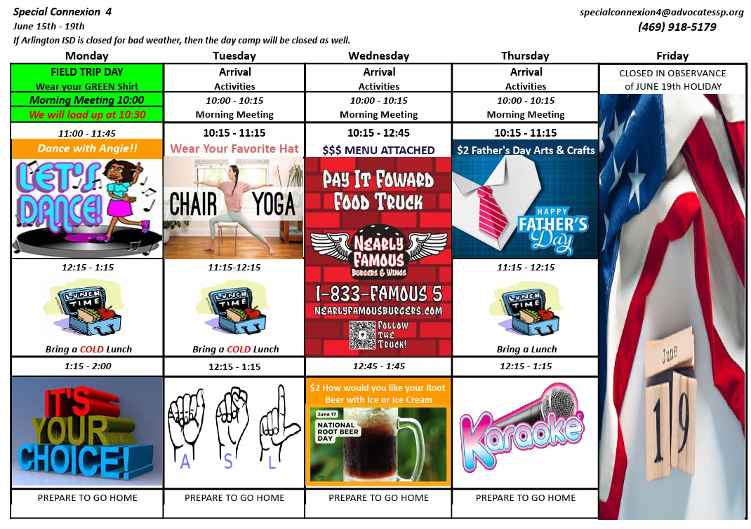 Sample Schedule<br />
