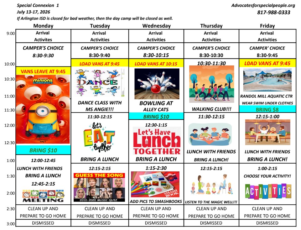 Sample Schedule<br />
