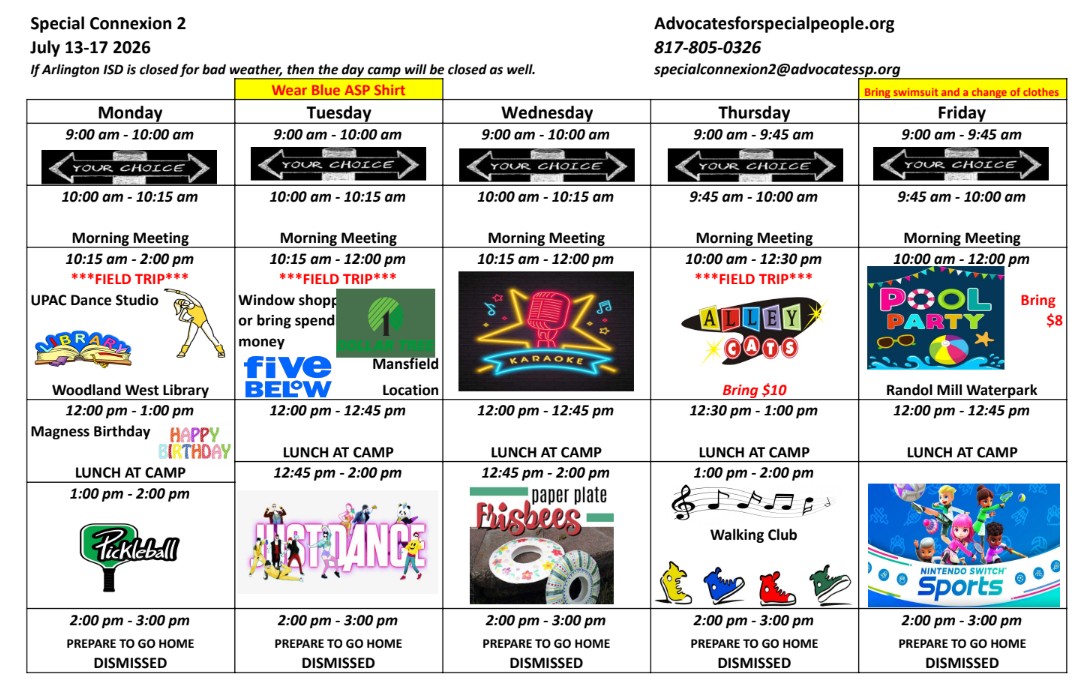 Sample Schedule<br />

