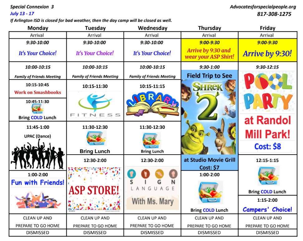 Sample Schedule<br />
