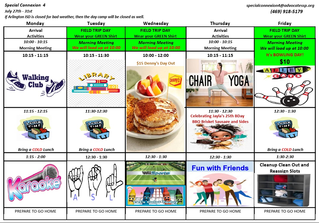 Sample Schedule<br />
