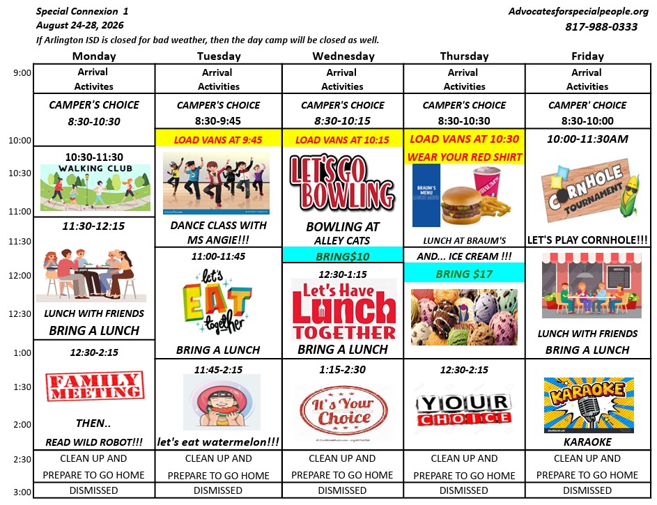 Sample Schedule<br />
