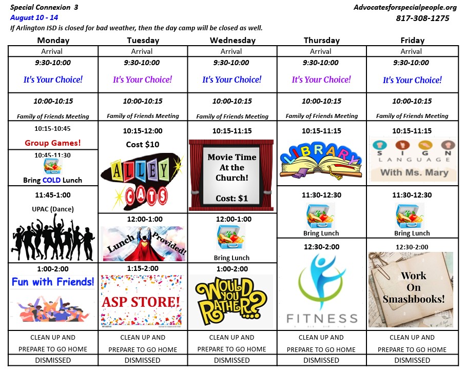 Sample Schedule<br />
