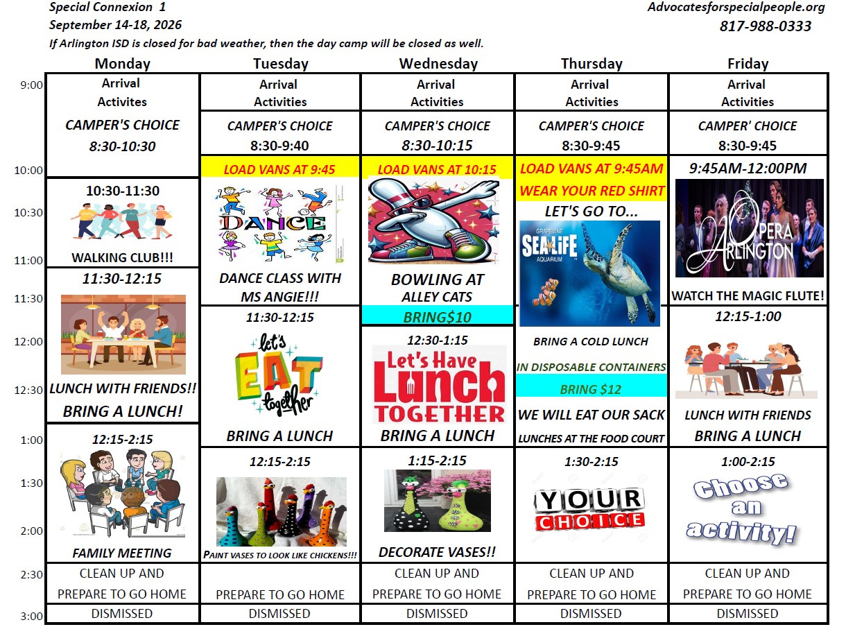 Sample Schedule<br />
