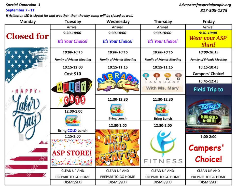 Sample Schedule<br />
