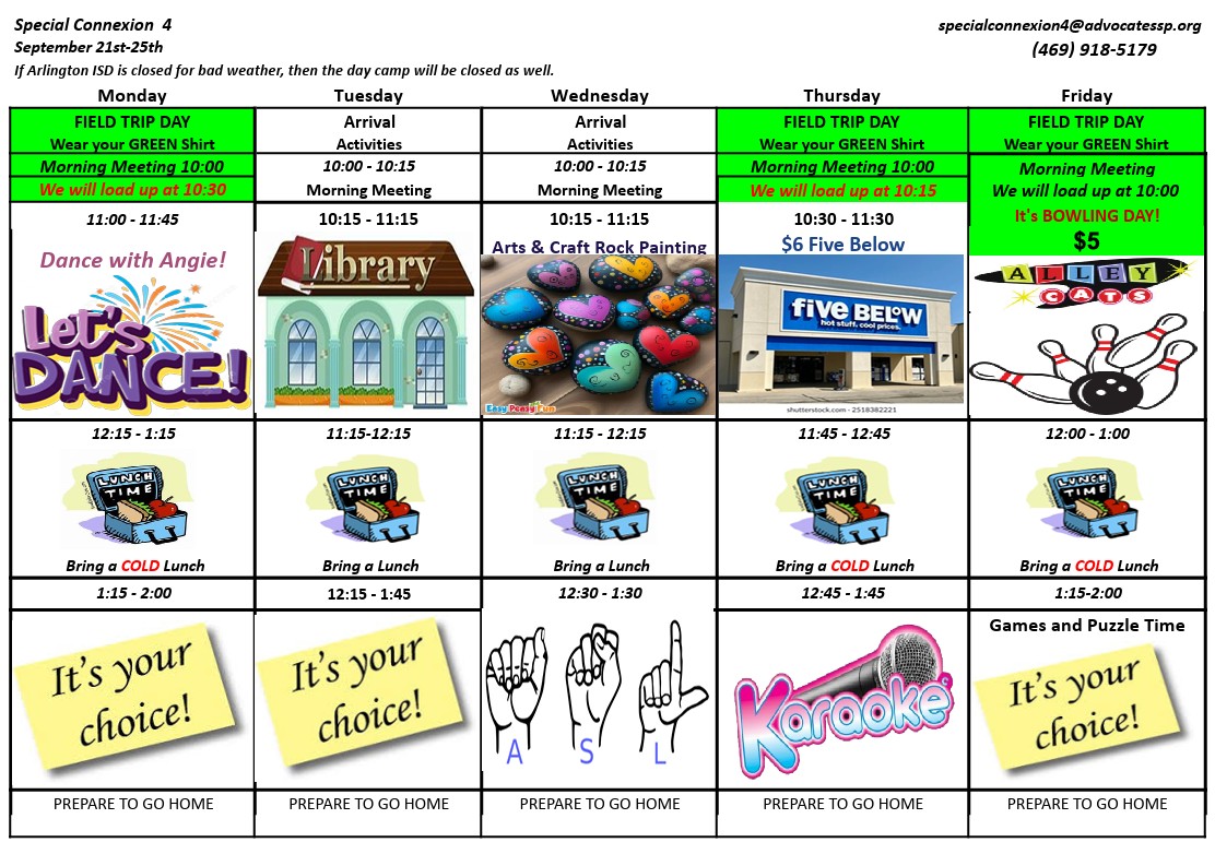 Sample Schedule<br />
