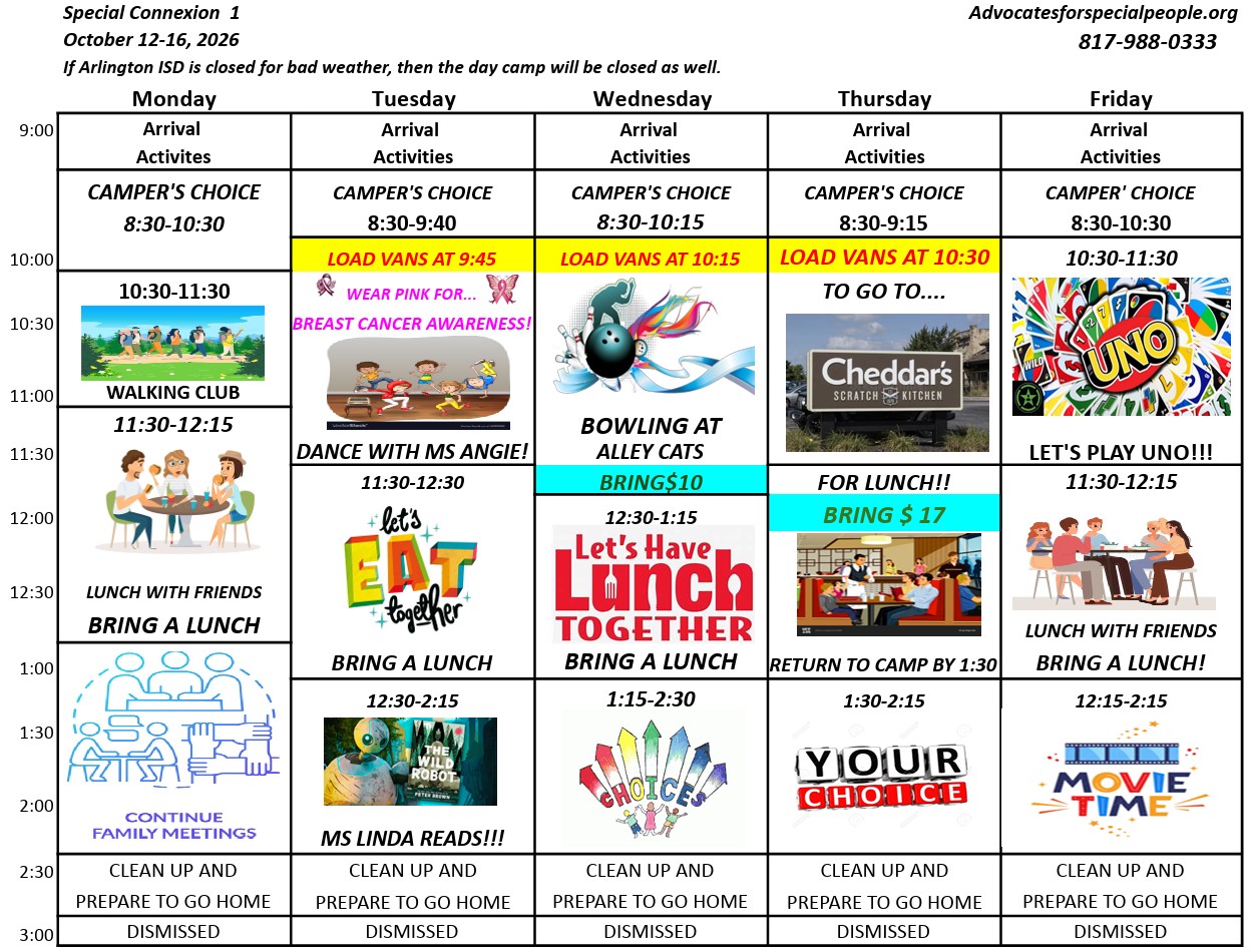 Sample Schedule<br />

