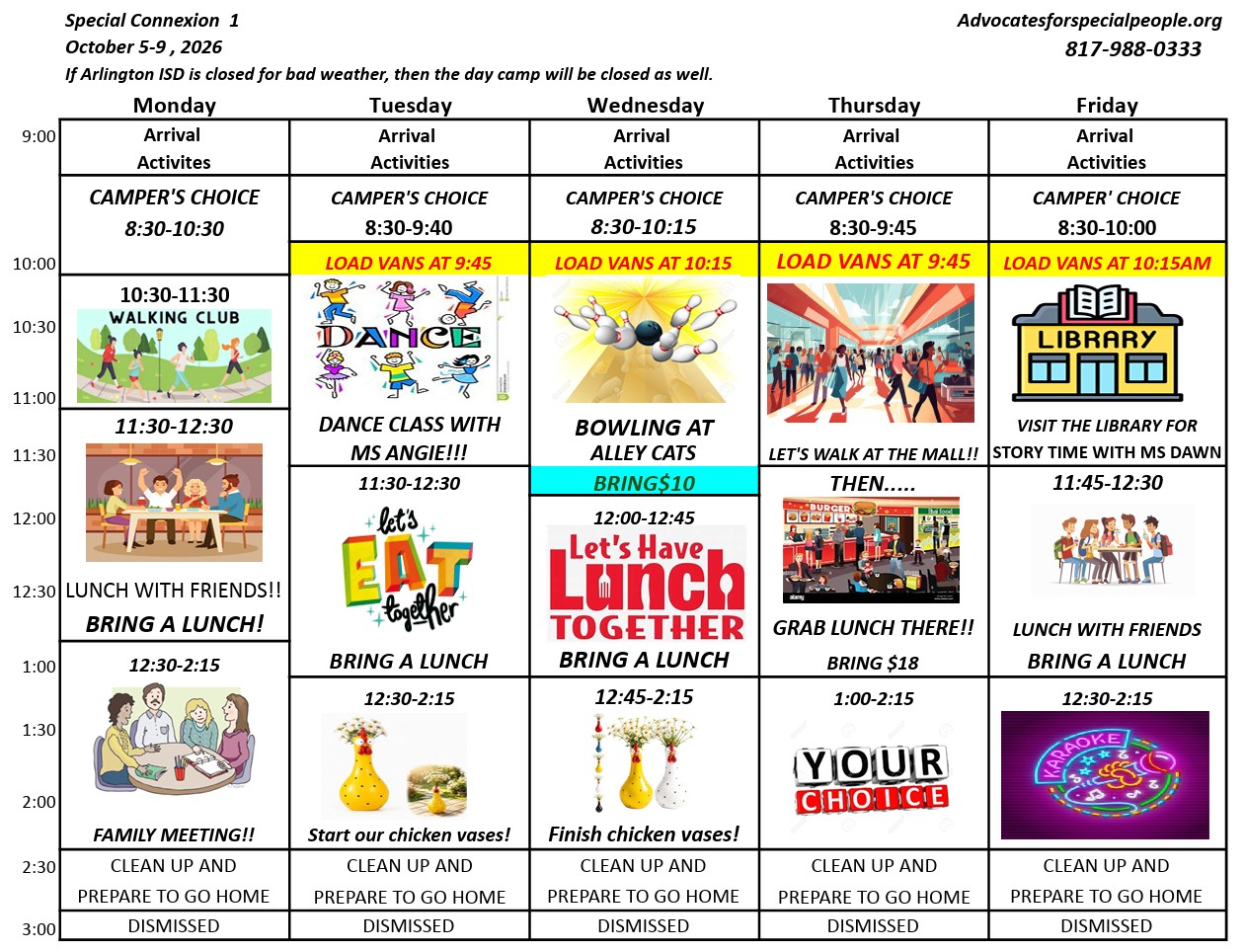Sample Schedule<br />
