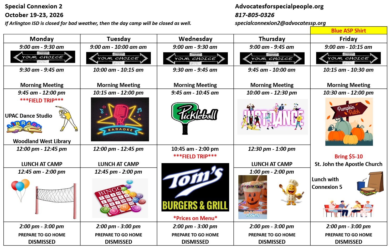Sample Schedule<br />
