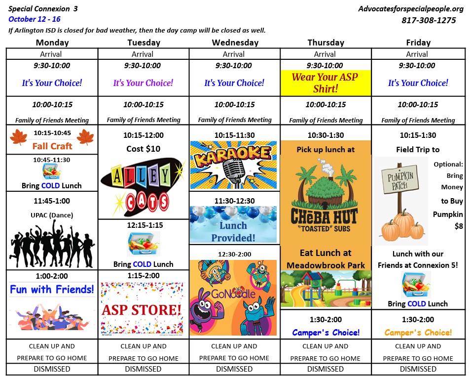 Sample Schedule<br />
